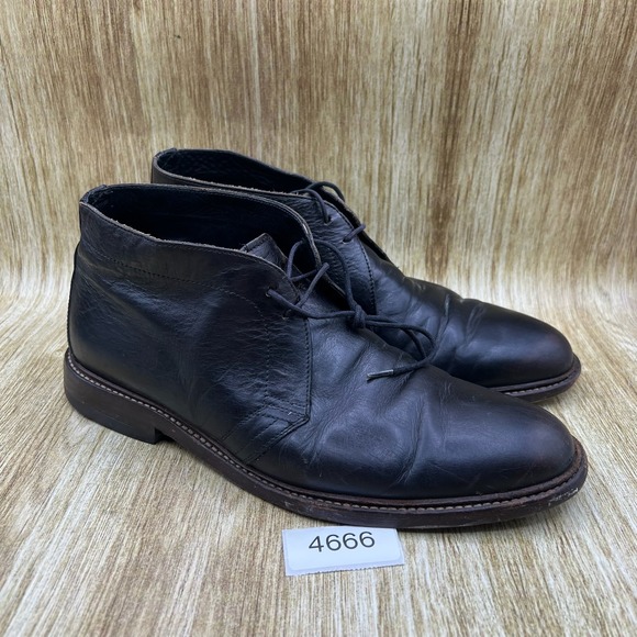 N.D.C Made By Hand Chukka Boots Men's Size 9.5 EU 42.5 Black Leather‎ Shoes - Picture 10 of 10